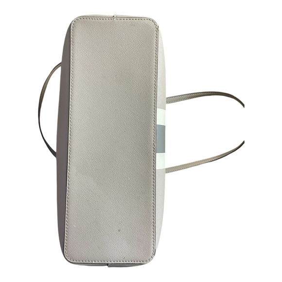 Michael Kors Morgan Large Tote Gray with Center Stripe Dark Gray White Gorgeous - Picture 7 of 13